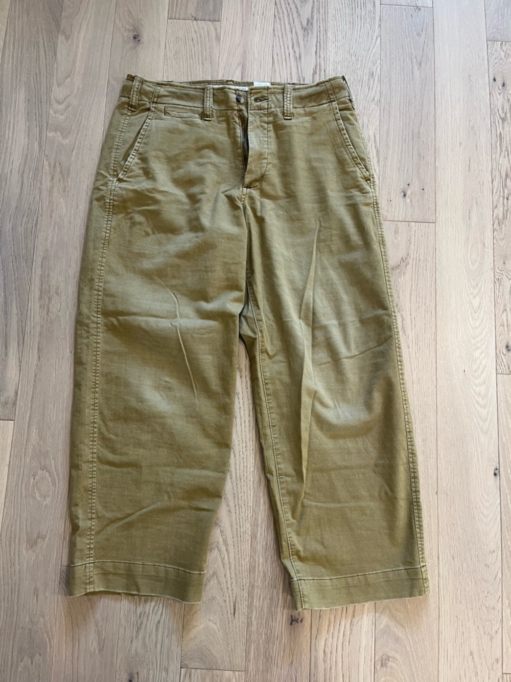 Abercrombie & Fitch Baggy Chino - 32/30 - Dark Khaki - Military Workwear